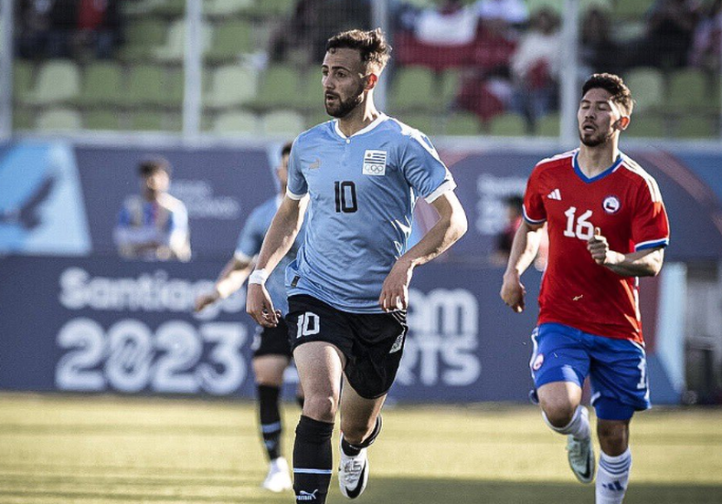 Termino el primer partido - La selección de Uruguay