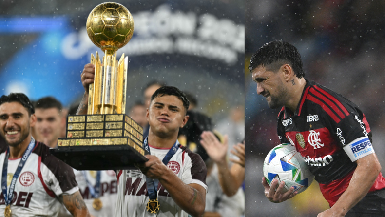 De Arrascaeta anotó pero no alcanzó y Lanús venció a Flamengo y se quedó con la Recopa Sudamericana