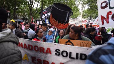 Coordinadora de ollas populares marchó por 18 de Julio