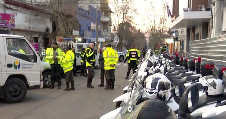 Inspectores de tránsito realizan paro en Canelones.