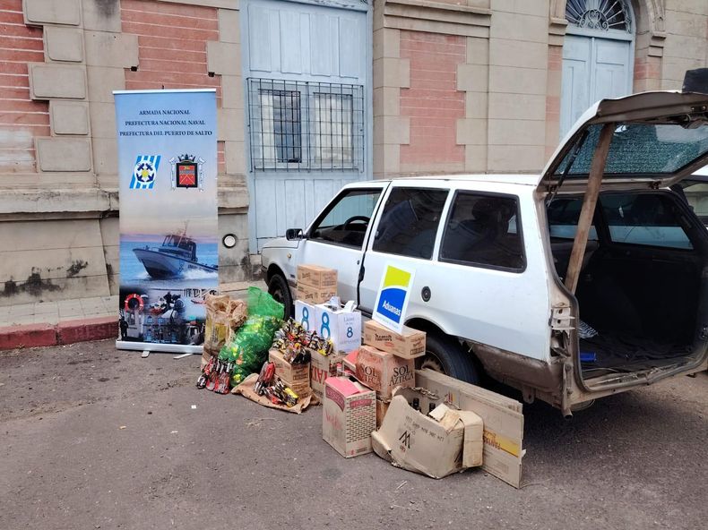 Incautaron en Salto bebidas alcohólicas y alimentos en infracción aduanera procedente de Argentina