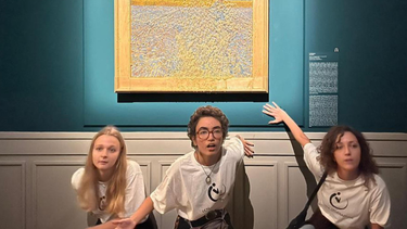 activistas arrojaron sopa de arvejas a un cuadro de van gogh