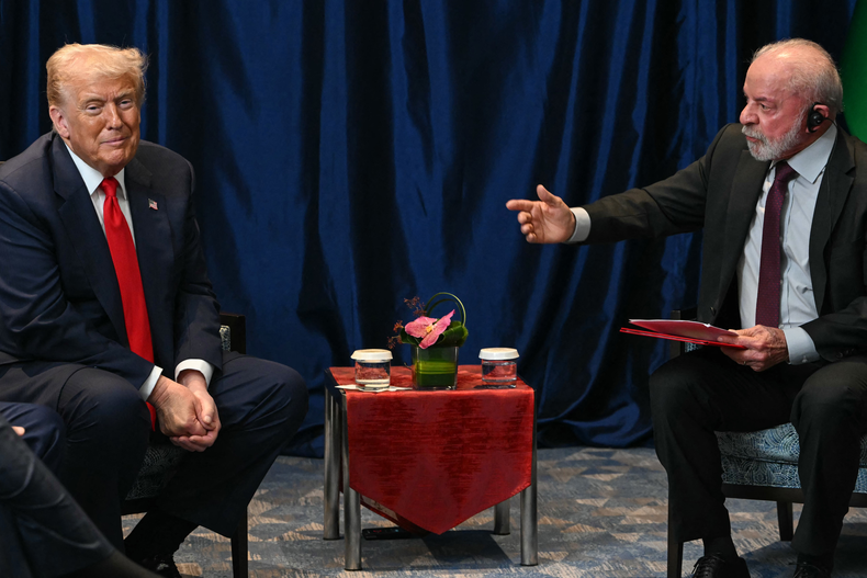 Donald Trump y Lula Da Silva se reunieron este domingo con la suba de aranceles como telón de fondo