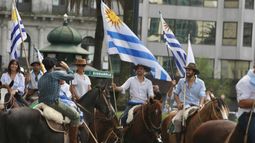 Autoconvocados marcharon a caballo por Montevideo en defensa de la LUC