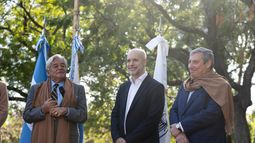 Lacalle, Rodríguez Larreta y Enciso en Buenos Aires.