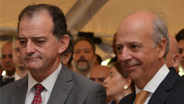 El senador de Cabildo Abierto Guido Manini Ríos y el ministro de Defensa, Javier García.