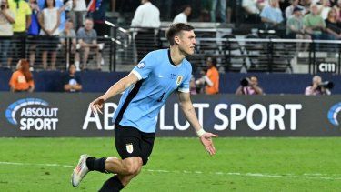 Manuel Ugarte fue elegido entre el once ideal de la semana en la Copa América | AFP