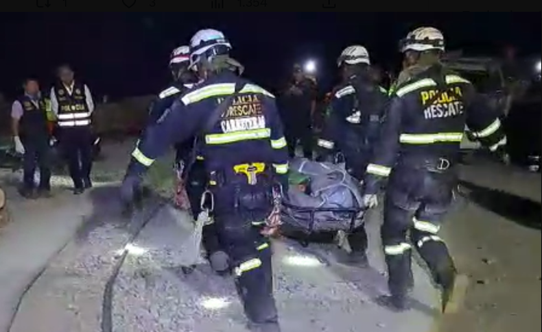 Policía de Perú rescató a 27 trabajadores que murieron asfixiados en mina de oro.