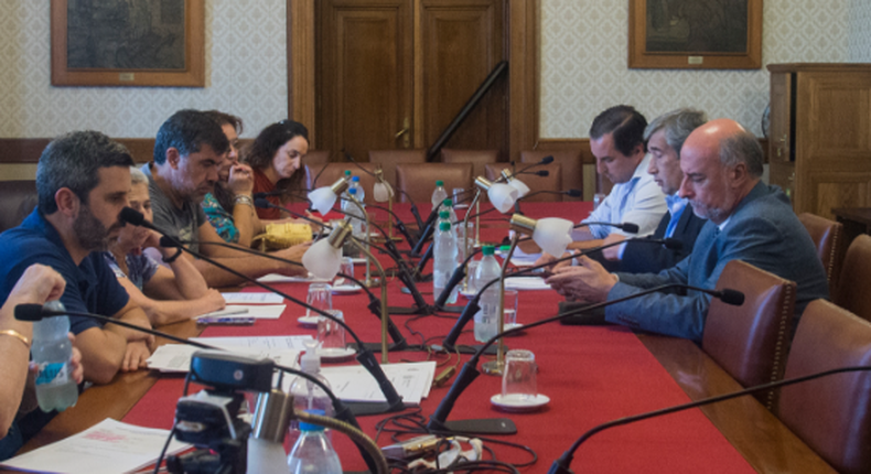 El ministro de Trabajo, Pablo Mieres, concurrió a la Comisión de Asuntos Laborales del Senado para hablar de PedidosYa.