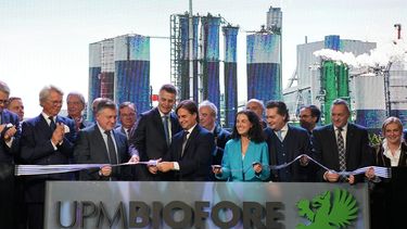 El presidente Luis Lacalle Pou en la inauguración de UPM 2.