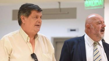 Jorge Berriel y su abogado en la audiencia.