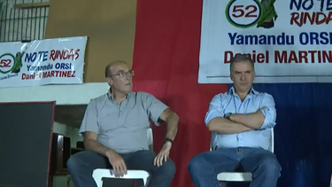 Daniel Martínez mostró su apoyo a Yamandú Orsi.