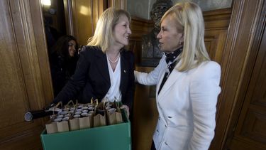 La intendente de Montevideo, Carolina Cosse, se reunió con la vicepresidente Beatriz Argimón.