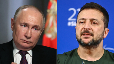 Presidentes de Rusia y Ucrania, Vladimir Putin y Volodimir Zelenski.&nbsp;