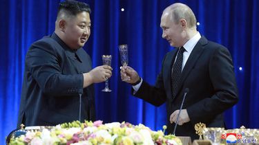 Kim Jong Un y Vladimir Putin.
