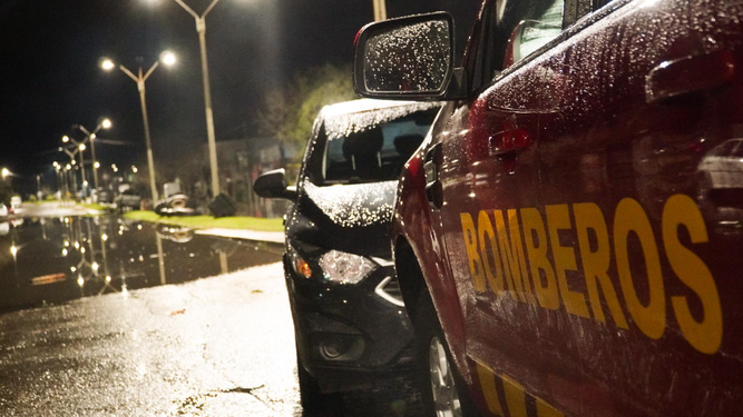 Calles cortadas en Melo por inundaciones.