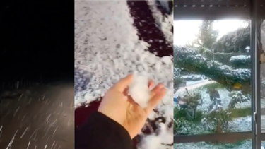 Frío trajo graupel y nieve en la región.