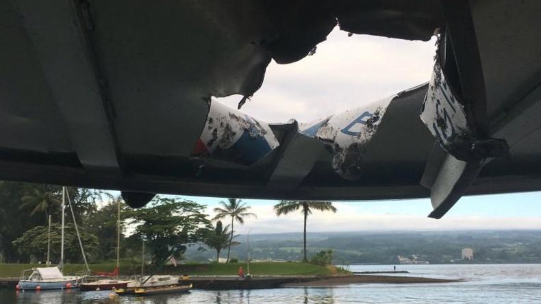 Bomba de lava perforó embarcación en Hawái y dejó 23 heridos