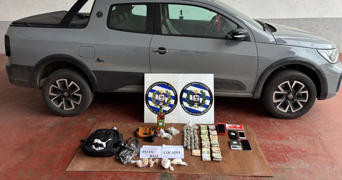 La Policía detuvo en Durazno a dos hombres que transportaban drogas desde Montevideo