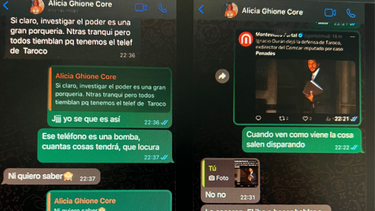 En el programa Santo y Seña se revelaron chats de la fiscal de Corte, Alicia Ghione con las víctimas.