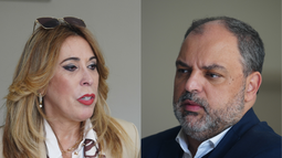 Fiscal Sandra Fleitas y exlegislador Charles Carrera.&nbsp;