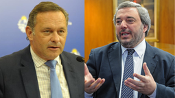 El secretario de la Presidencia, Álvaro Delgado, y el senador del Frente Amplio, Mario Bergara.