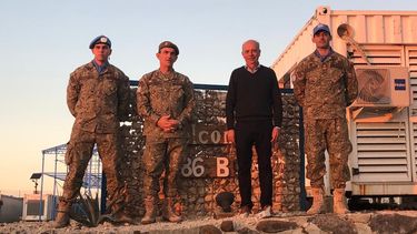 javier garcia visito al contingente uruguayo en golan