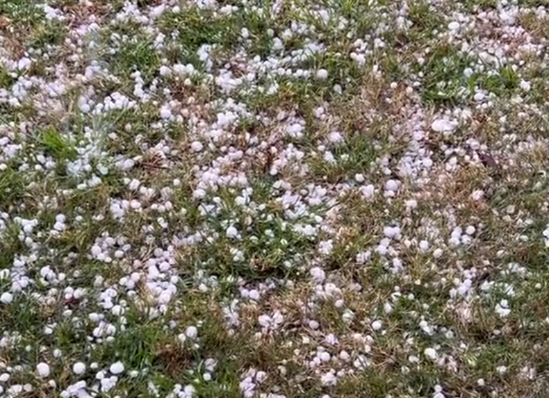 Cayó granizo en varias zonas del país