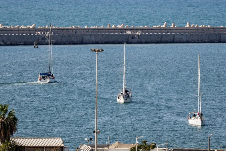 Embarcaciones de la Flotilla Global Sumud, interceptadas por fuerzas de Israel en el mar Mediterráneo.