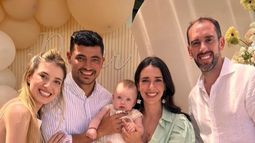 Diego Godín y su esposa Sofía Herrera bautizaron a su hija Pilar.