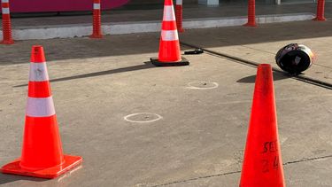 delincuente fue baleado en la cabeza luego de que dos policias intervinieran para evitar una rapina
