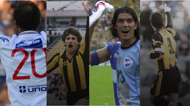 Nacional y Peñarol publicaron fotos de algunos de sus grandes futbolistas para festejar la Nostalgia.
