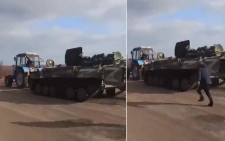Granjero ucraniano se robó un tanque ruso y se convirtió en símbolo