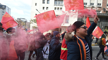 Trabajadores de Ancap en conflicto.&nbsp;