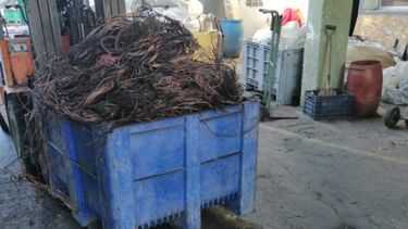 Policía incauta casi 600 kilos de cables de cobre que fueron robados