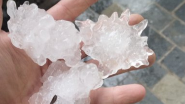 Granizo en Solís de Mataojo.&nbsp;