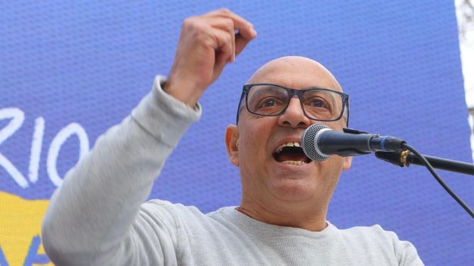 Marcelo Abdala durante el acto del PIT-CNT.&nbsp;