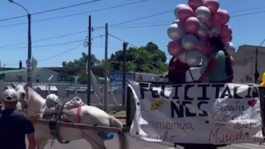 por mas que cueste, no desistan: la maestra de artigas que celebro su logro con un carro y un caballo