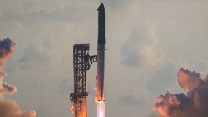 Despegue del cohete Starship de SpaceX.