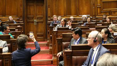 El presidente Luis Lacalle Pou participó de la II Cumbre Mundial de Comisiones de Futuro en Parlamentos que se realiza en Montevideo.