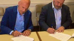 Mario Bergara y Francisco Legnani firmaron un compromiso por el agua para preservar cuenca del Santa Lucía