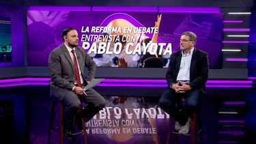 El exdirector del Instituto Nacional de Evaluación Educativo, Pablo Cayota, en los estudios de Telenoche.