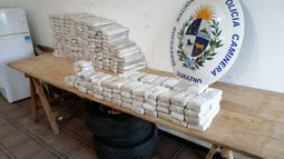 Policía Caminera incautó 241 ladrillos de marihuana en un auto paraguayo