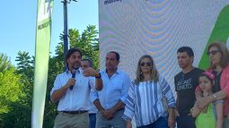 El presidente, Luis Lacalle Pou, concurrió a la inauguración de obras en el barrio Capra.