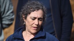 La jefa de antropólogos, Alicia Lusiardo.