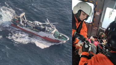 Rescate a tripulante pesquero.&nbsp;