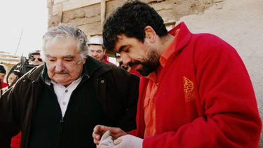 Óscar Andrade y José Mujica.