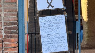 Luto en la Escuela n°182.