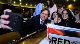 El presidente Luis Lacalle Pou en la celebración del Plan Ceibal.