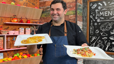 Nilson Viazzo nos enseña a preparar crepes de espinaca y suzette